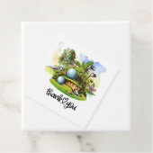 Golf Vielen Dank für Text mit Golfball auf Grün Geschenkanhänger (Beispiel)