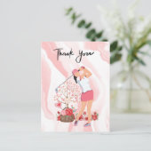 Golf Vielen Dank Karte mit Frau Golden Aquarell (Stehend Vorderseite)