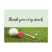 Golf Vielen Dank mit Liebe auf grünem Gras