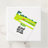 Golf Vielen Dank mit Text und Fahne auf Green Golf Geschenkanhänger (Beispiel)