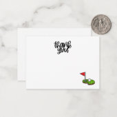 Golf Vielen Dank mit Text und Fahne auf grün Mitteilungskarte (Vorderseite/Rückseite Beispiel)