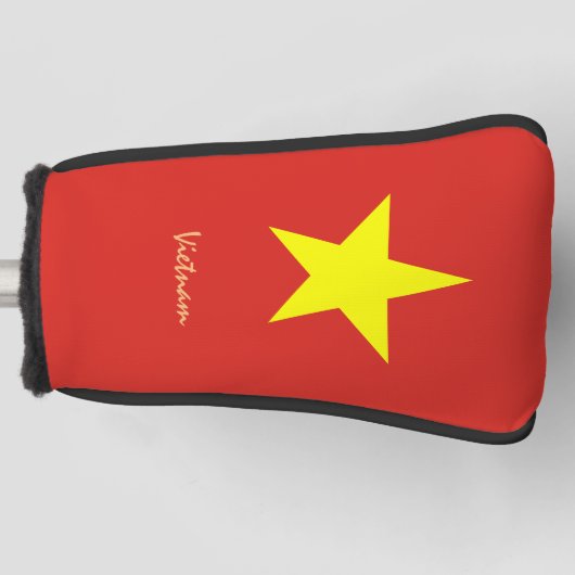 Golf Vietnam & Vietnamesisch Flagge / Golf Clubs A Golf Headcover (Vorderseite)