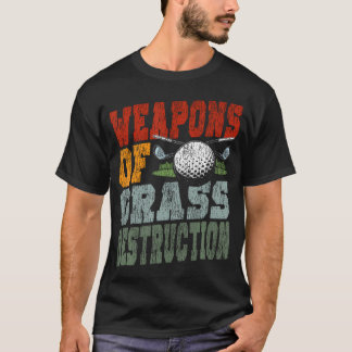 Golf Vintage Retro Waffen des Grases T-Shirt