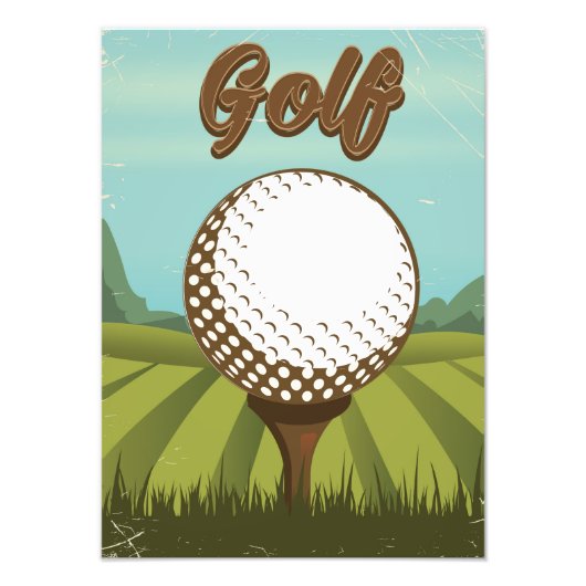 Golf Vintage-Stil Poster (Vorne)