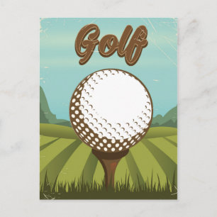Golf Vintage-Stil Poster Postkarte
