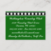 Golf VIP Card - SRF Visitenkarte (Rückseite)