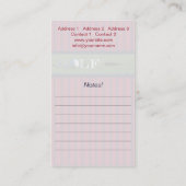 Golf - Visitenkarte (Rückseite)