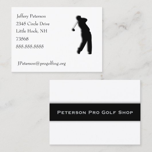 Golf Visitenkarte (Vorne/Hinten)
