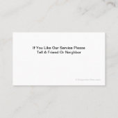 Golf-Visitenkarte-Schablone Visitenkarte (Rückseite)