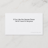 Golf-Visitenkarte-Schablone Visitenkarte (Rückseite)