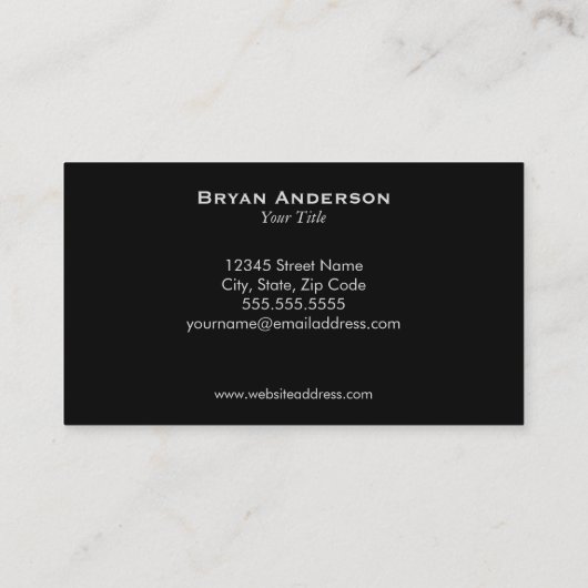 Golf-Visitenkarte Visitenkarte (Rückseite)