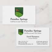 Golf-Visitenkarte Visitenkarte (Vorne/Hinten)