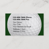 Golf-Visitenkarten Visitenkarte (Rückseite)