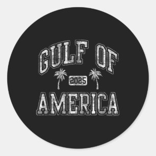 Golf Von 2025 Amerika Vintage Palmen Lustig Runder Aufkleber