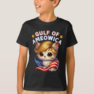 Golf von Ameowica Amerika Mexiko Trump Haar Katzen T-Shirt