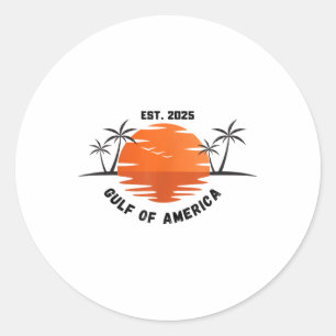 Golf von Amerika 2025 Amerikanische Flagge Mexiko Runder Aufkleber