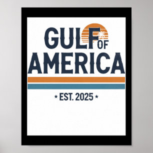 Golf von Amerika 2025 Vintage amerikanische Flagge Poster