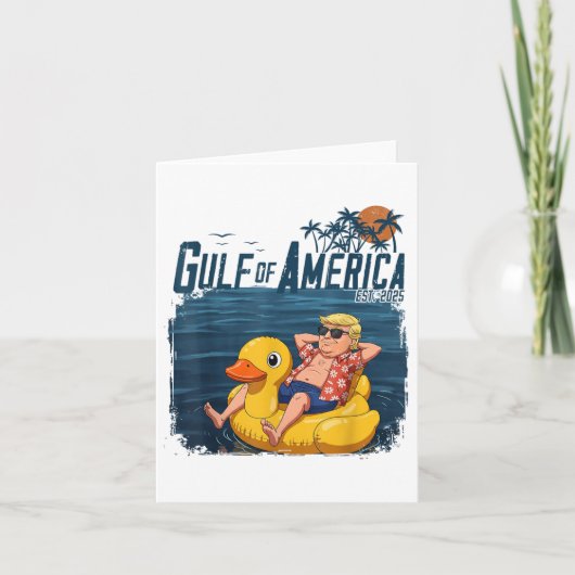 Golf von Amerika Est 2025 4. Juli Funny Trum Karte (Vorderseite)