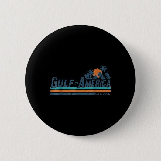 Golf von Amerika Est 2025 Amerikanische Flagge Gol Button (Vorderseite)