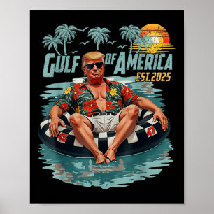 Golf von Amerika Est 2025 Amerikanische Flagge Gol Poster