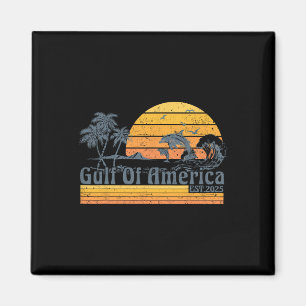 Golf von Amerika Est 2025 Retro Vintag Beach D Magnet