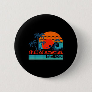 Golf von Amerika Est 2025 Retro Vintager Strand Button