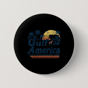 Golf von Amerika Est 2025 Retro Vintager Strand Button