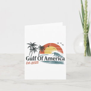 Golf von Amerika Est 2025 Retro Vintager Strand Karte