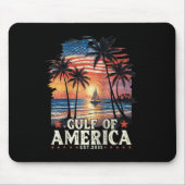 Golf von Amerika Est 2025 USA Flag Gul Mousepad (Vorne)