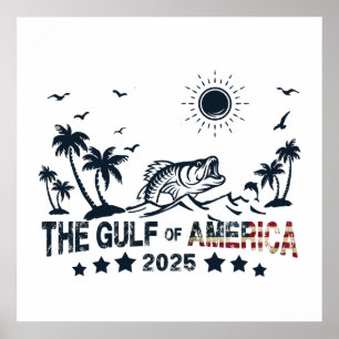 Golf von Amerika Fischer patriotische amerikanisch Poster