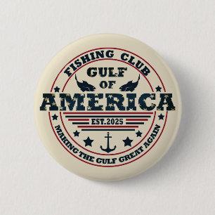 Golf von Amerika Fischerclub Amerikanisch patrioti Button