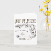 Golf von Amerika Funny Golf von Mexiko Flag Karte (Gelbe Blume)