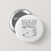Golf von Amerika Funny Golf von Mexiko Flag Karte Button (Vorne & Hinten)