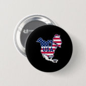 Golf von Amerika Funny Golf von Mexiko Flagge der  Button (Vorne & Hinten)