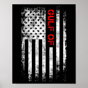 Golf von Amerika Funny Golf von Mexiko Flagge der Poster