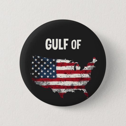 Golf von Amerika Funny Trump USA Map Flag Button (Vorderseite)