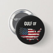 Golf von Amerika Funny Trump USA Map Flag Button (Vorne & Hinten)