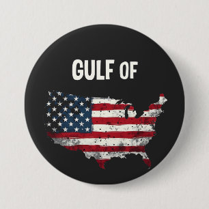 Golf von Amerika Funny Trump USA Map Flag Button