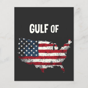 Golf von Amerika Funny Trump USA Map Flag Flyer