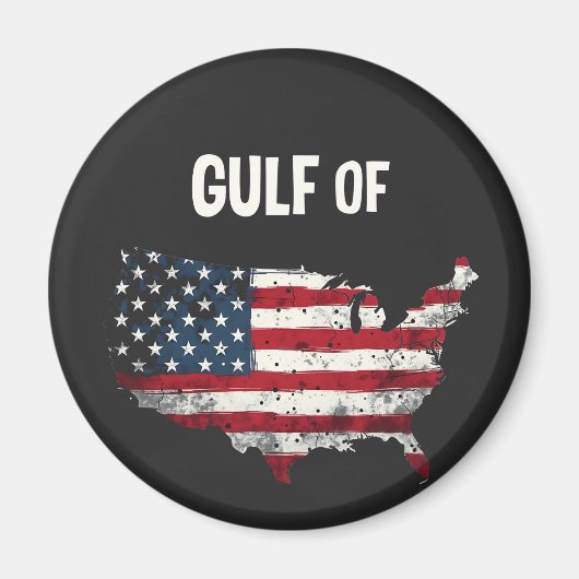 Golf von Amerika Funny Trump USA Map Flag Magnet (Vorne)