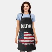 Golf von Amerika Funny Trump USA Map Flag Schürze (Getragen)