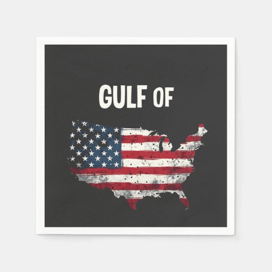 Golf von Amerika Funny Trump USA Map Flag Serviette (Vorderseite)
