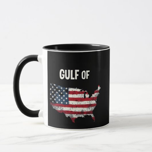 Golf von Amerika Funny Trump USA Map Flag Tasse (Links)