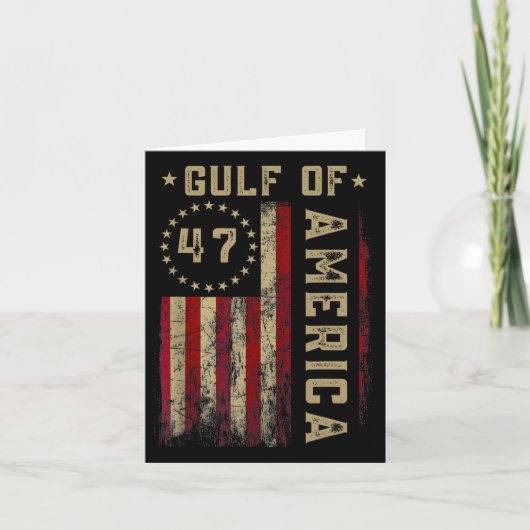Golf von Amerika Funny US Flag Flag 2 Karte (Vorderseite)