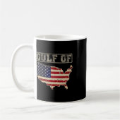 Golf von Amerika Funny US Flag Flag 7 Kaffeetasse (Links)