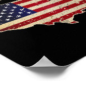 Golf von Amerika Funny US Flag Flag 7 Poster (Ecke)
