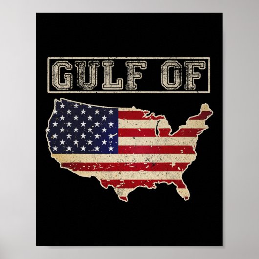 Golf von Amerika Funny US Flag Flag 7 Poster (Vorne)