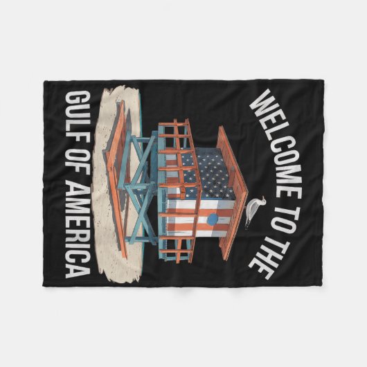 Golf von Amerika geben Männern Flag Strand - 1 Fleecedecke (Vorderseite (Horizontal))