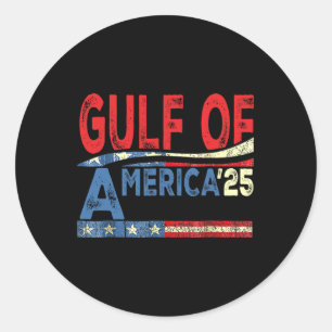 Golf von Amerika - Golf von Mexiko 2025 1 Runder Aufkleber
