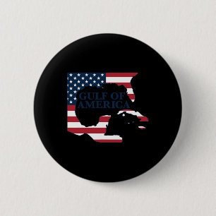 Golf von Amerika Karte Patriotische amerikanische  Button